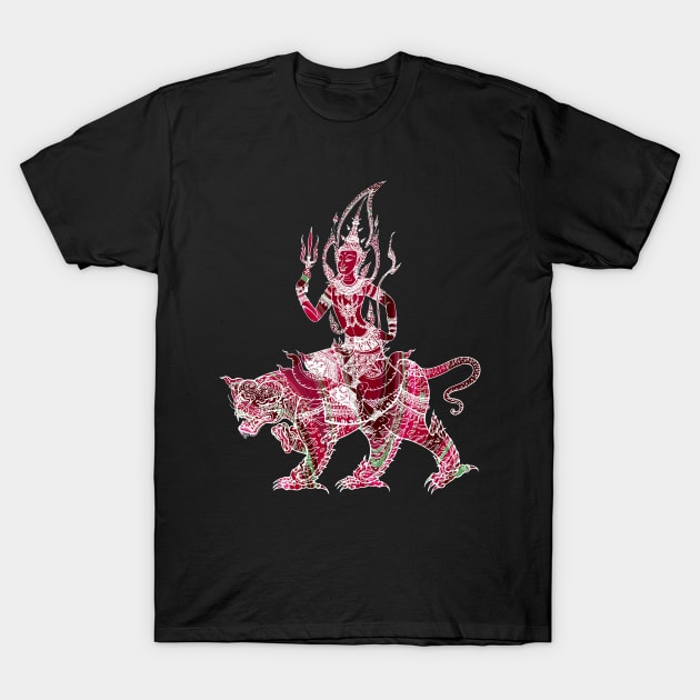 Thai Mythological Figure Riding A Spiritual Animal T-Shirt by VintCam